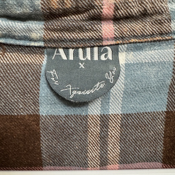 Arula pink & blue Plaid Button-Up Nashville Shirt - Picture 5 of 5